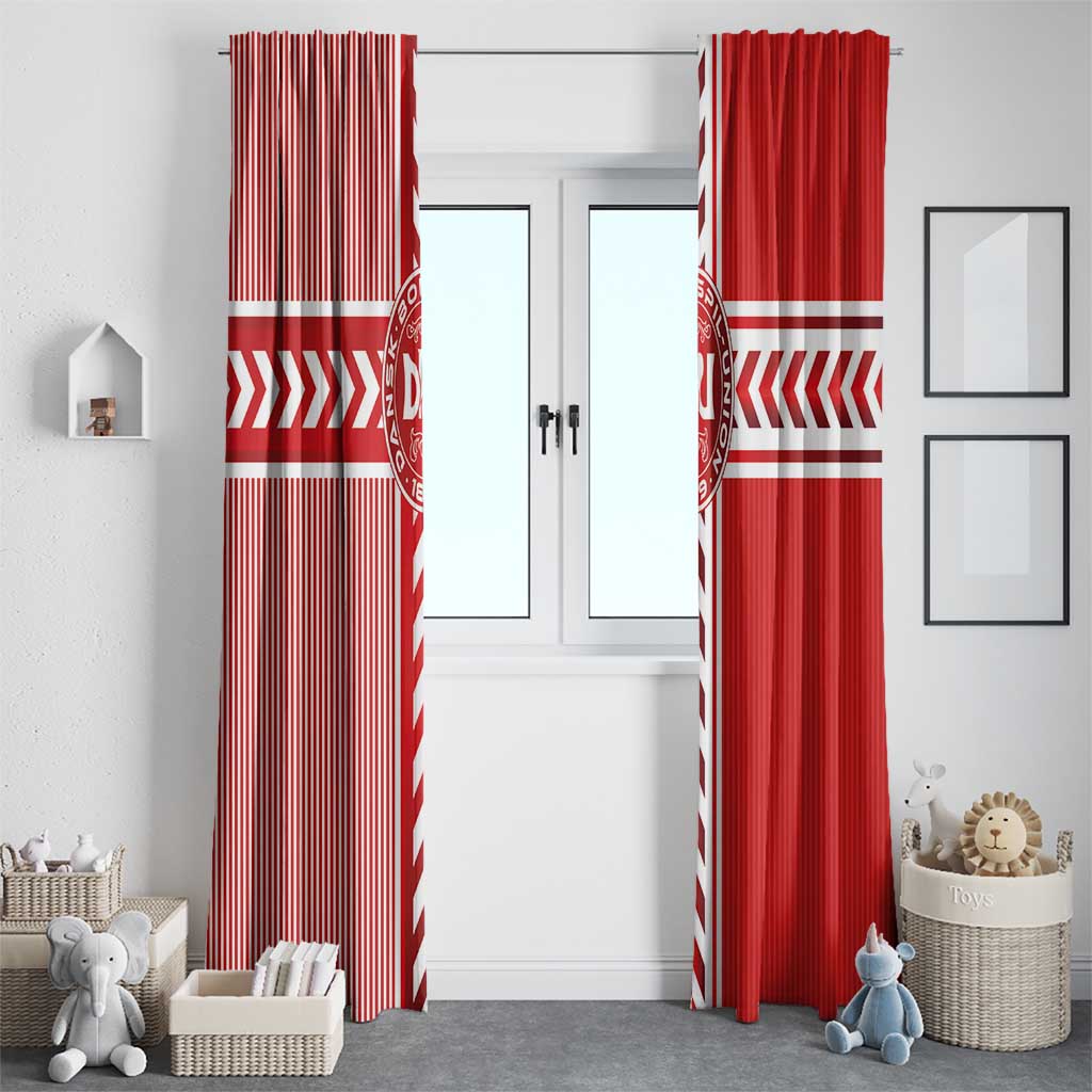 Denmark National Football Window Curtain The Red and Whites Sporty Style - Wonder Print Shop