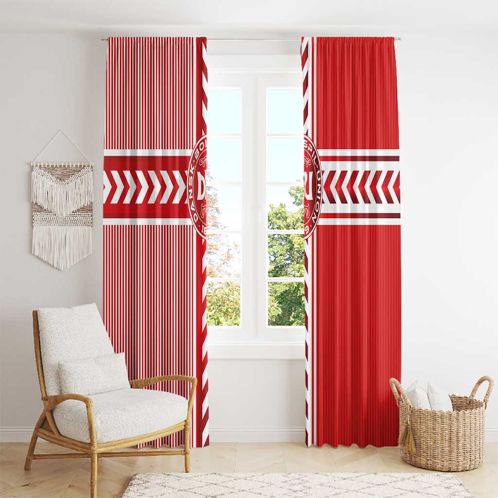 Denmark National Football Window Curtain The Red and Whites Sporty Style - Wonder Print Shop