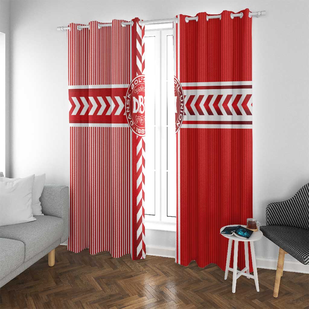 Denmark National Football Window Curtain The Red and Whites Sporty Style - Wonder Print Shop