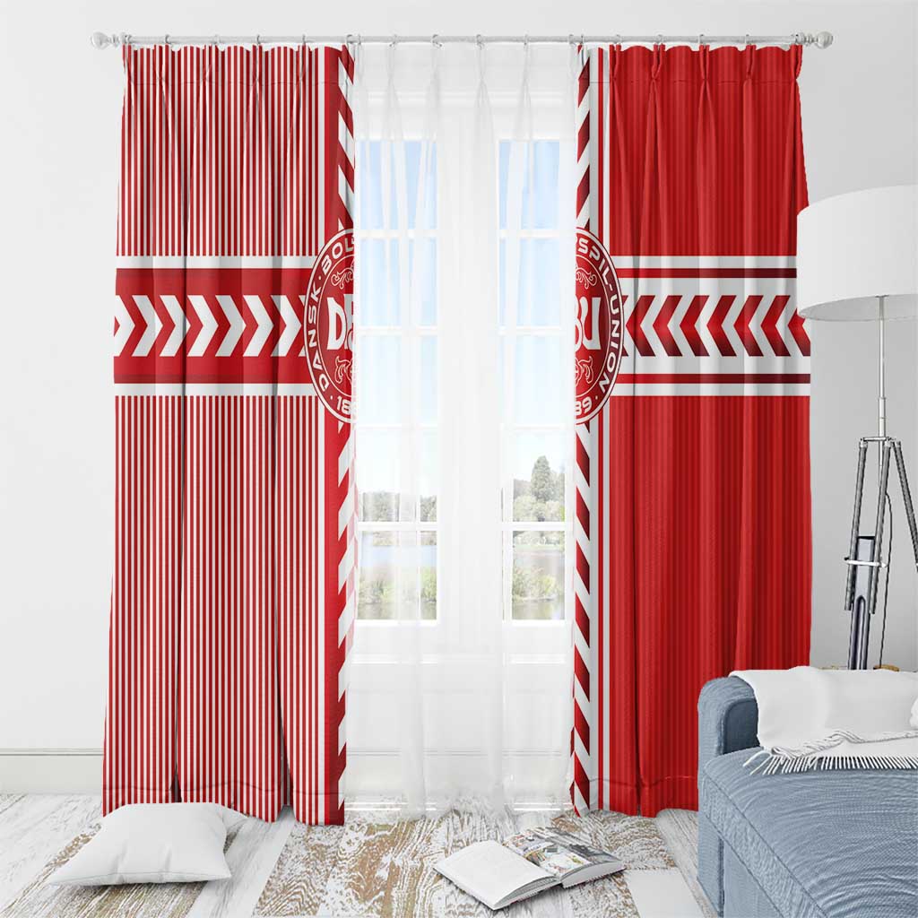 Denmark National Football Window Curtain The Red and Whites Sporty Style - Wonder Print Shop