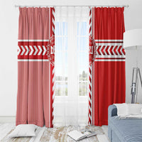 Denmark National Football Window Curtain The Red and Whites Sporty Style - Wonder Print Shop