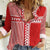 Custom Denmark National Football Women Casual Shirt The Red and Whites Sporty Style - Wonder Print Shop