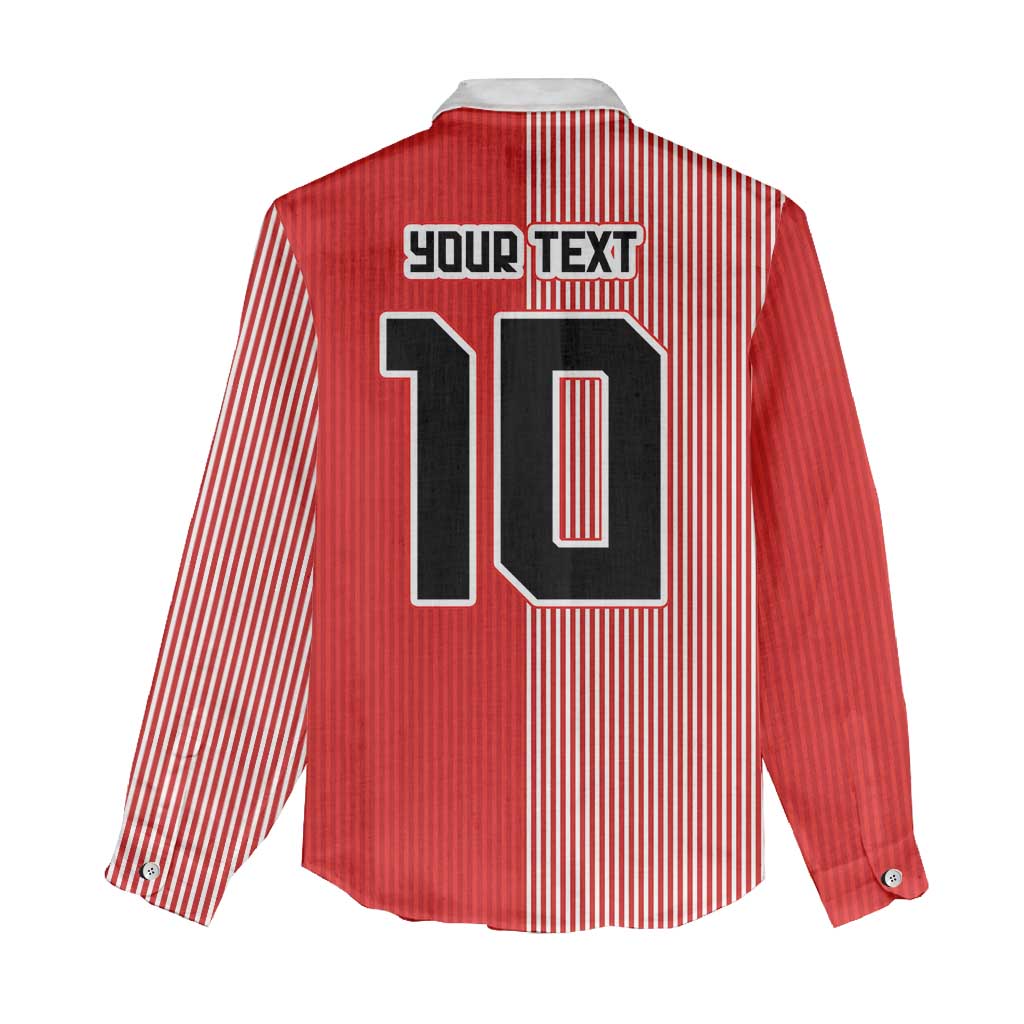 Custom Denmark National Football Women Casual Shirt The Red and Whites Sporty Style - Wonder Print Shop
