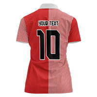 Custom Denmark National Football Women Polo Shirt The Red and Whites Sporty Style - Wonder Print Shop