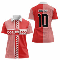 Custom Denmark National Football Women Polo Shirt The Red and Whites Sporty Style - Wonder Print Shop
