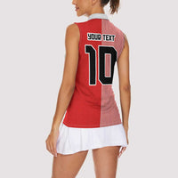 Custom Denmark National Football Women Sleeveless Polo Shirt The Red and Whites Sporty Style - Wonder Print Shop