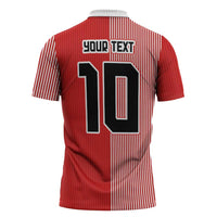 Custom Denmark National Football Zipper Polo Shirt The Red and Whites Sporty Style - Wonder Print Shop