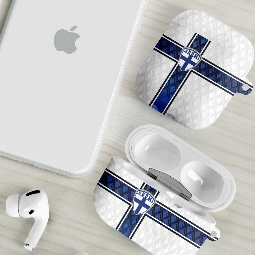 Finland National Football AirPods Case Pine Trees with Diamond Shapes - Wonder Print Shop