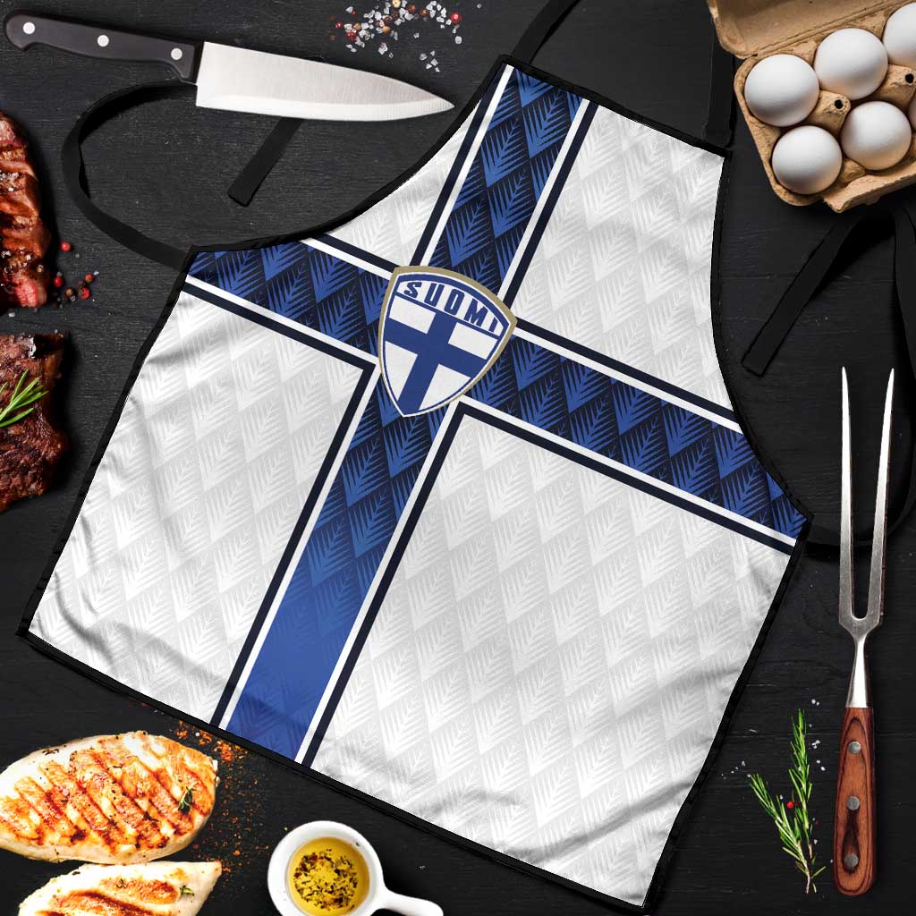 Finland National Football Apron Pine Trees with Diamond Shapes - Wonder Print Shop