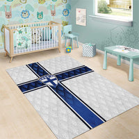 Finland National Football Area Rug Pine Trees with Diamond Shapes - Wonder Print Shop
