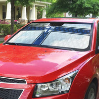 Finland National Football Auto Sun Shade Pine Trees with Diamond Shapes - Wonder Print Shop