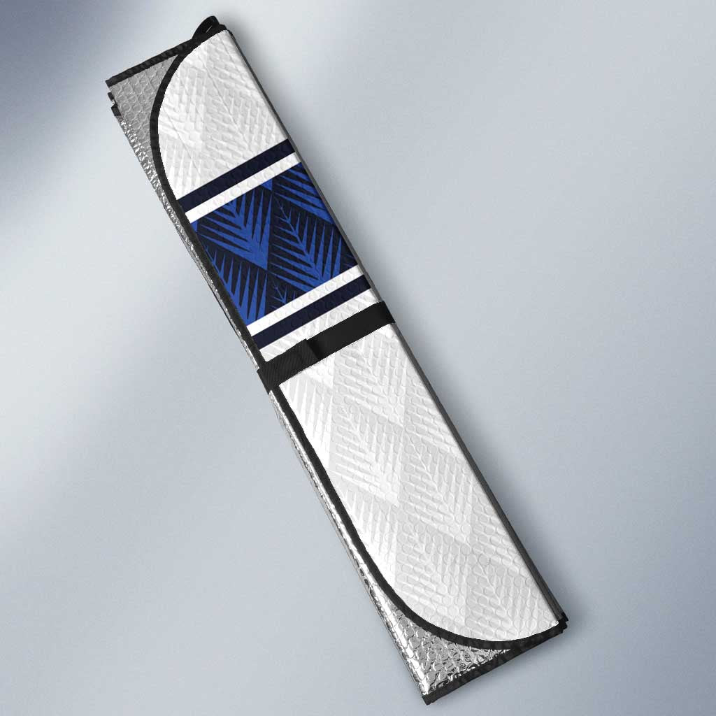 Finland National Football Auto Sun Shade Pine Trees with Diamond Shapes - Wonder Print Shop