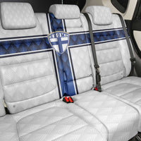Finland National Football Back Car Seat Cover Pine Trees with Diamond Shapes - Wonder Print Shop