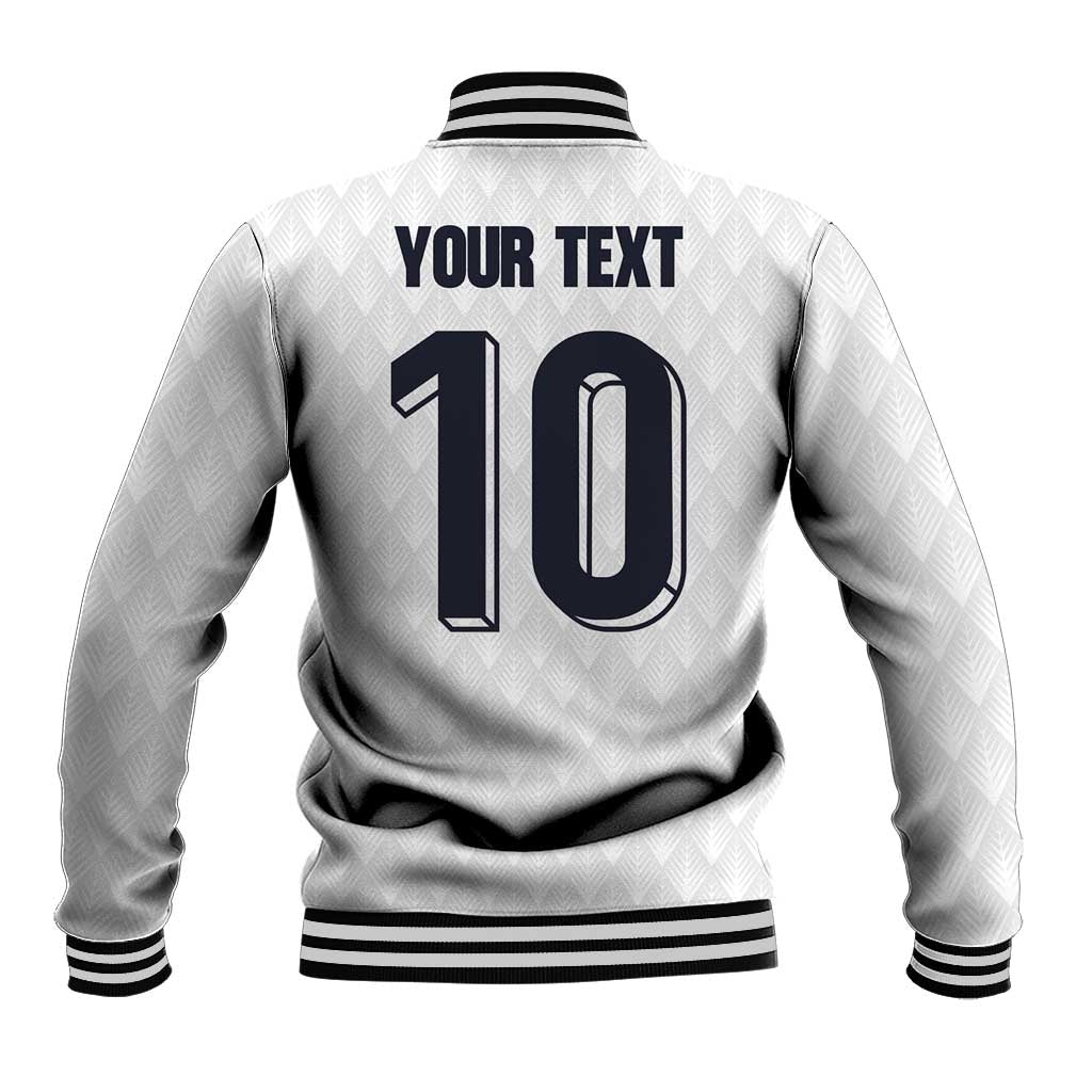 Custom Finland National Football Baseball Jacket Pine Trees with Diamond Shapes - Wonder Print Shop