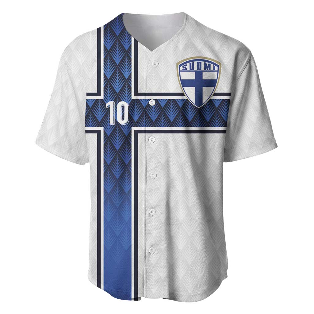 Custom Finland National Football Baseball Jersey Pine Trees with Diamond Shapes - Wonder Print Shop