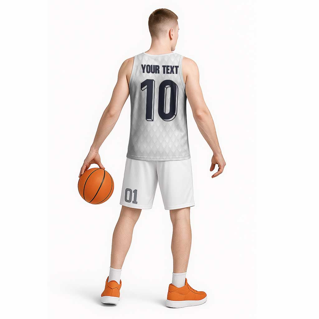 Custom Finland National Football Basketball Jersey Pine Trees with Diamond Shapes - Wonder Print Shop