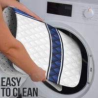 Finland National Football Bathroom Set Pine Trees with Diamond Shapes - Wonder Print Shop