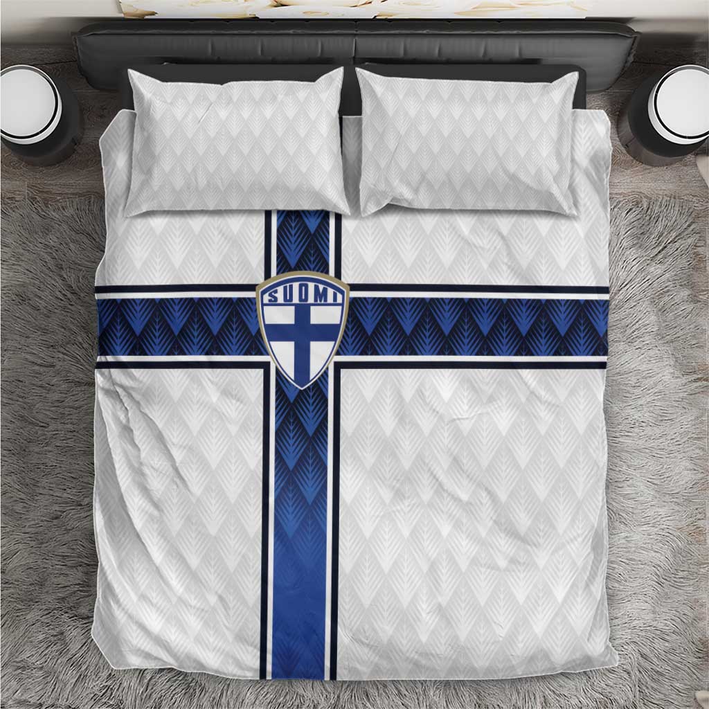 Finland National Football Bedding Set Pine Trees with Diamond Shapes - Wonder Print Shop