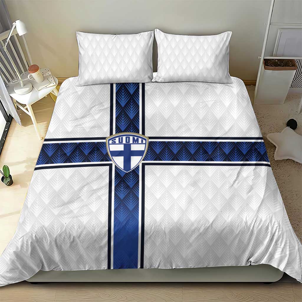 Finland National Football Bedding Set Pine Trees with Diamond Shapes - Wonder Print Shop