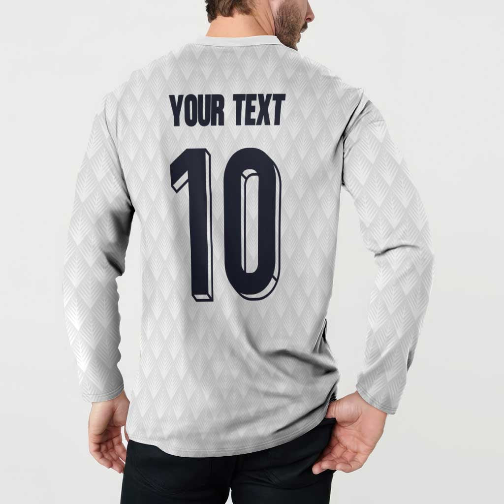 Custom Finland National Football Button Sweatshirt Pine Trees with Diamond Shapes - Wonder Print Shop