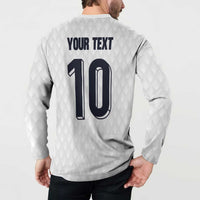 Custom Finland National Football Button Sweatshirt Pine Trees with Diamond Shapes - Wonder Print Shop