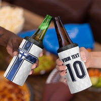 Custom Finland National Football 4 in 1 Can Cooler Tumbler Pine Trees with Diamond Shapes - Wonder Print Shop