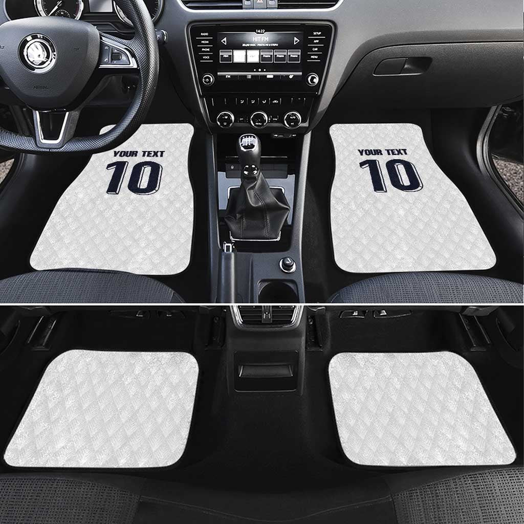 Custom Finland National Football Car Mats Pine Trees with Diamond Shapes - Wonder Print Shop