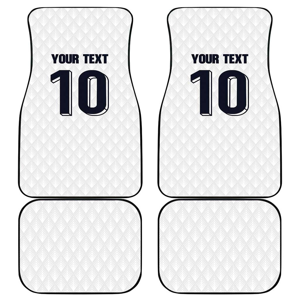 Custom Finland National Football Car Mats Pine Trees with Diamond Shapes - Wonder Print Shop