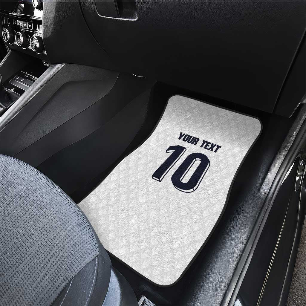 Custom Finland National Football Car Mats Pine Trees with Diamond Shapes - Wonder Print Shop