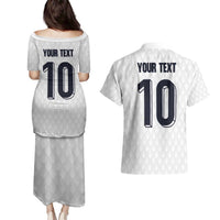 Custom Finland National Football Couples Matching Puletasi and Hawaiian Shirt Pine Trees with Diamond Shapes - Wonder Print Shop