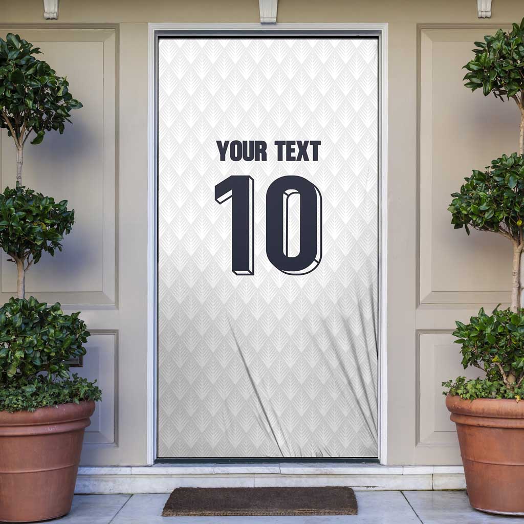 Custom Finland National Football Door Cover Pine Trees with Diamond Shapes - Wonder Print Shop