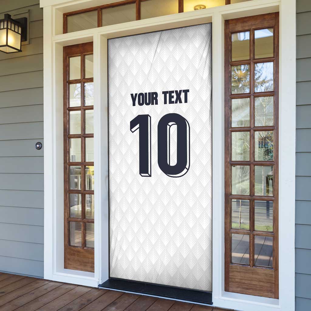 Custom Finland National Football Door Cover Pine Trees with Diamond Shapes - Wonder Print Shop