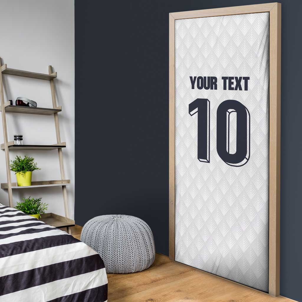 Custom Finland National Football Door Cover Pine Trees with Diamond Shapes - Wonder Print Shop