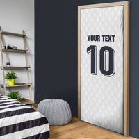 Custom Finland National Football Door Cover Pine Trees with Diamond Shapes - Wonder Print Shop