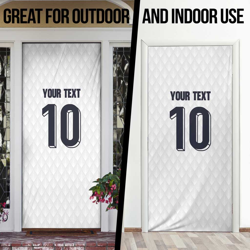 Custom Finland National Football Door Cover Pine Trees with Diamond Shapes - Wonder Print Shop