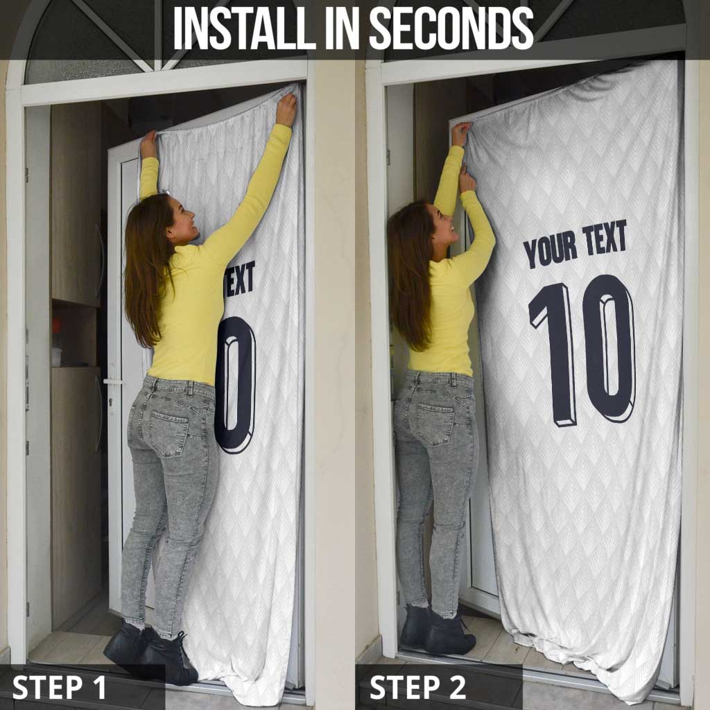 Custom Finland National Football Door Cover Pine Trees with Diamond Shapes - Wonder Print Shop