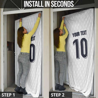 Custom Finland National Football Door Cover Pine Trees with Diamond Shapes - Wonder Print Shop