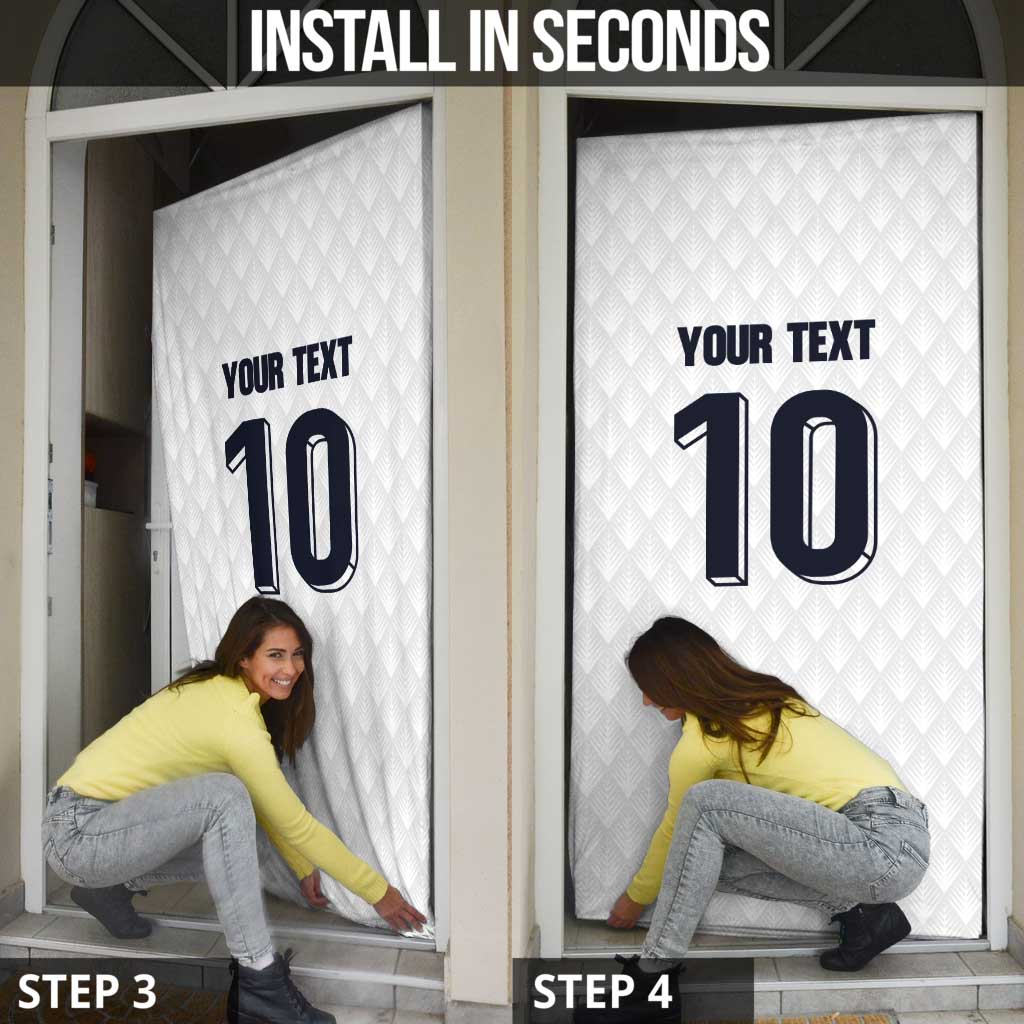 Custom Finland National Football Door Cover Pine Trees with Diamond Shapes - Wonder Print Shop