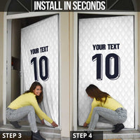 Custom Finland National Football Door Cover Pine Trees with Diamond Shapes - Wonder Print Shop