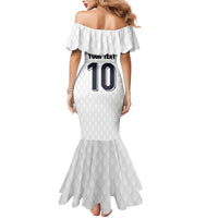 Custom Finland National Football Family Matching Mermaid Dress and Hawaiian Shirt Pine Trees with Diamond Shapes - Wonder Print Shop