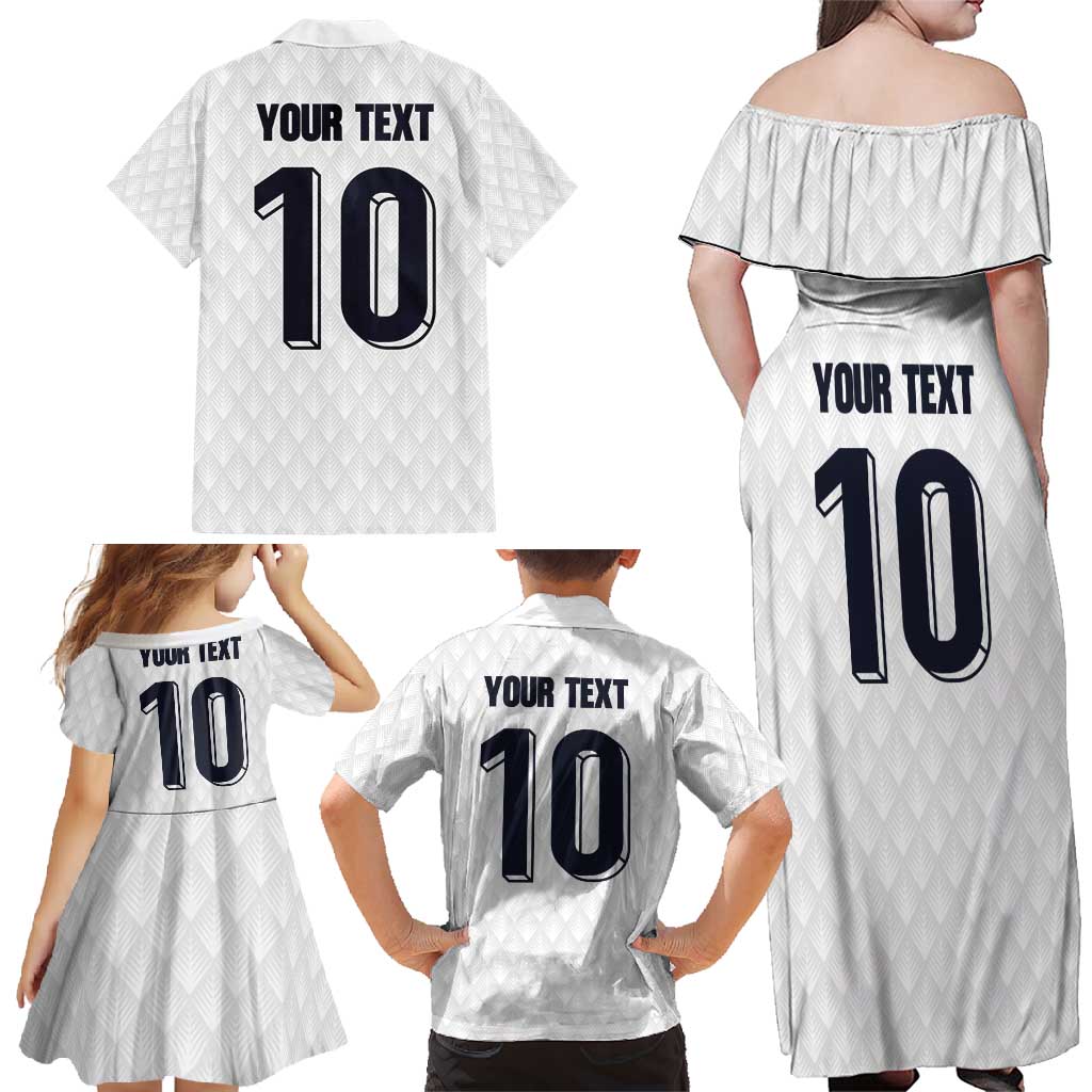 Custom Finland National Football Family Matching Off Shoulder Maxi Dress and Hawaiian Shirt Pine Trees with Diamond Shapes - Wonder Print Shop