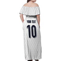 Custom Finland National Football Family Matching Off Shoulder Maxi Dress and Hawaiian Shirt Pine Trees with Diamond Shapes - Wonder Print Shop