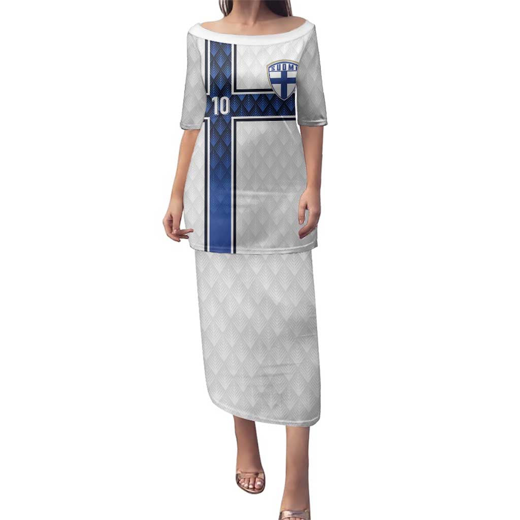 Custom Finland National Football Family Matching Puletasi and Hawaiian Shirt Pine Trees with Diamond Shapes - Wonder Print Shop