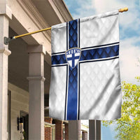 Finland National Football Garden Flag Pine Trees with Diamond Shapes - Wonder Print Shop