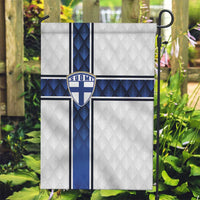 Finland National Football Garden Flag Pine Trees with Diamond Shapes - Wonder Print Shop