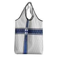 Finland National Football Grocery Bag Pine Trees with Diamond Shapes - Wonder Print Shop