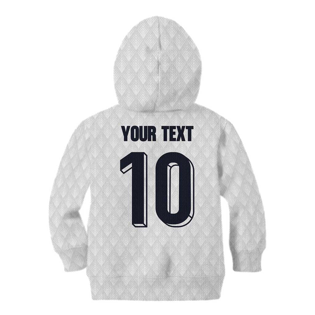 Custom Finland National Football Kid Hoodie Pine Trees with Diamond Shapes - Wonder Print Shop