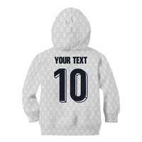 Custom Finland National Football Kid Hoodie Pine Trees with Diamond Shapes - Wonder Print Shop