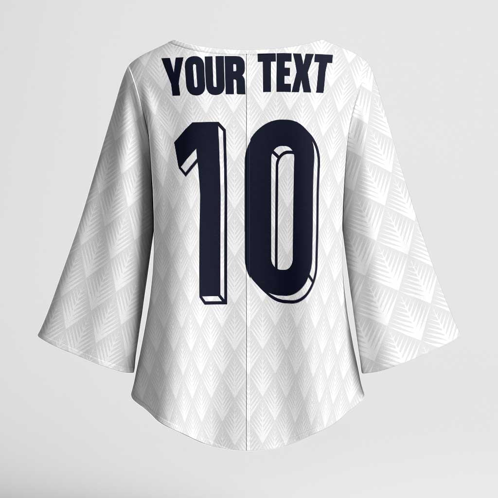 Custom Finland National Football Kimono Sleeve Blouse Pine Trees with Diamond Shapes - Wonder Print Shop