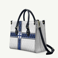 Finland National Football Leather Bag Pine Trees with Diamond Shapes - Wonder Print Shop